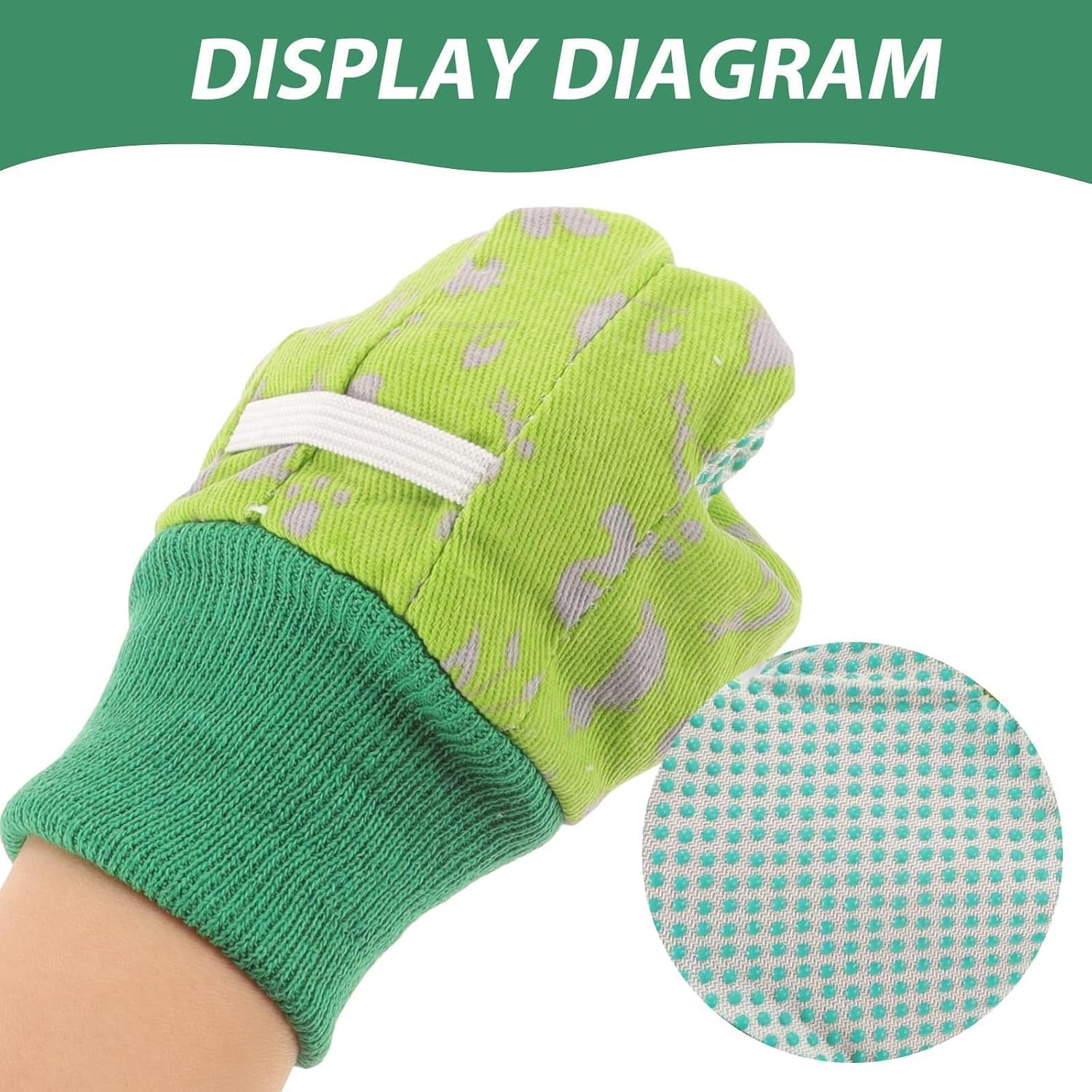 Gardening Gloves,1 Pair Yard Work Glove Rubber Coated Garden Gloves for Girls Boys Youth Outdoor Cut Resistant Multi-Purpose Work Gloves Breathable Comfortable for Outdoor Activities image number 1