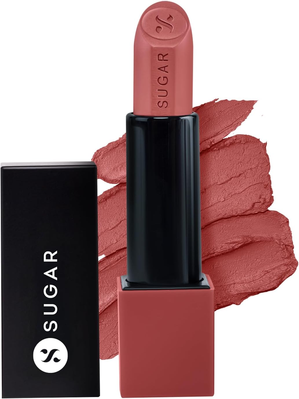 SUGAR Cosmetics Matte as Hell Crayon Lipstick - 15 Stephanie Plum (Plum Mauve) with Sharpener Highly Pigmented, Creamy Texture, Long Lasting Matte Finish