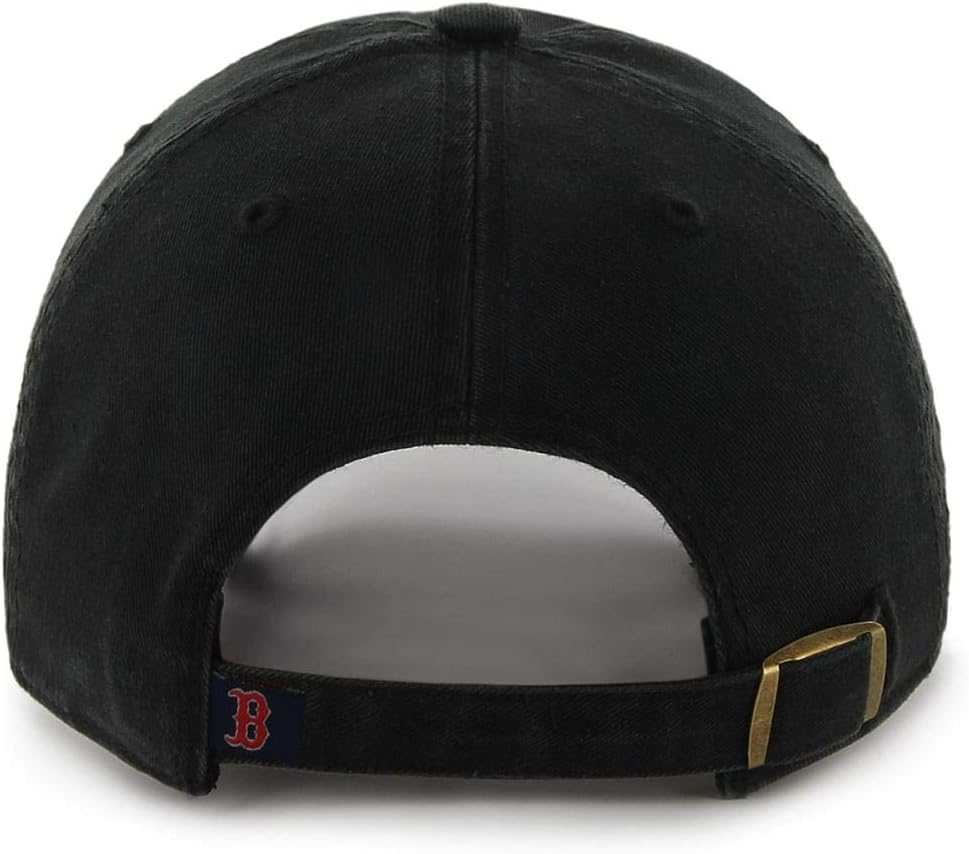 47 Mens Adults Unisex Boston Red Sox Black/Black Clean up Baseball Cap, Black image number 1