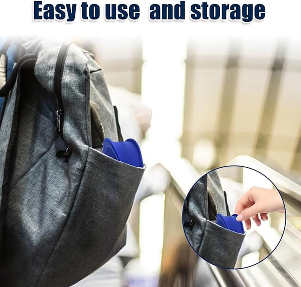 2PCS Adjustable Hair Trimming Guide and Neckline Shaving Template,Silicone Haircut Band,Diy Self Haircutting System,Shaving and Keeping a Clean and Straight Neck Hairline,Easy Use Tool Soft Portable (Blue) - Blue image number 5