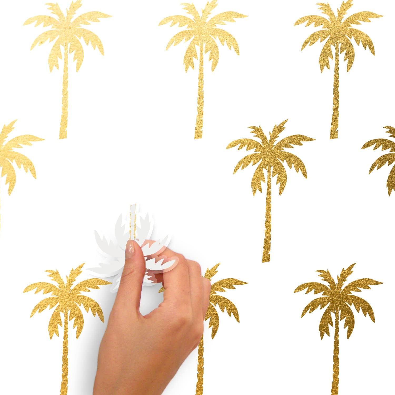 Roommates RMK4999SCS Gold Foil Palm Tree Peel and Stick Wall Decals image number 1