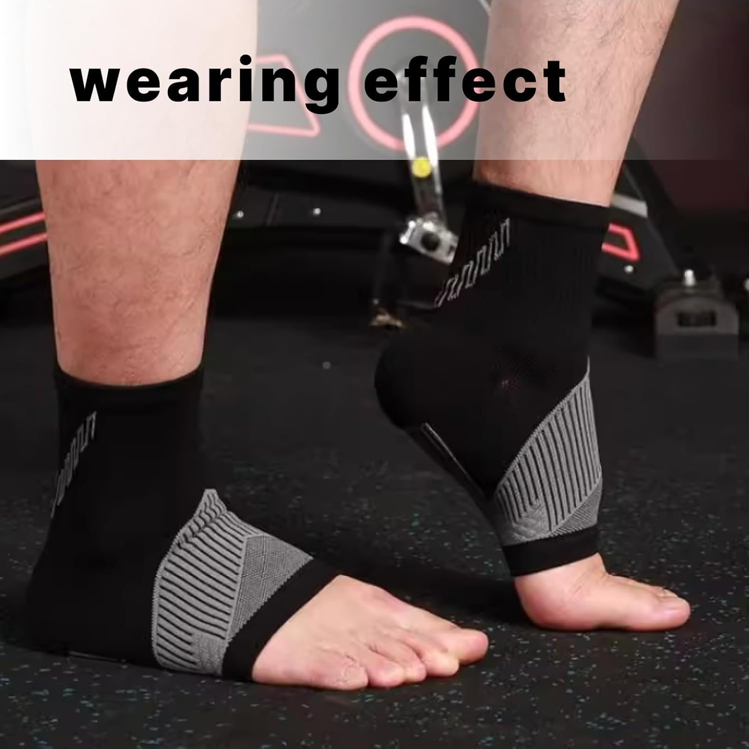 Plantar Fasciitis Compression Socks with Arch Support Medical Grade Ankle Brace for Foot Pain Relief, Swelling Reduction, and Enhanced Circulation Ideal for Running, Yoga, Travel, and Daily Wear Black, M EU 38-40 image number 2