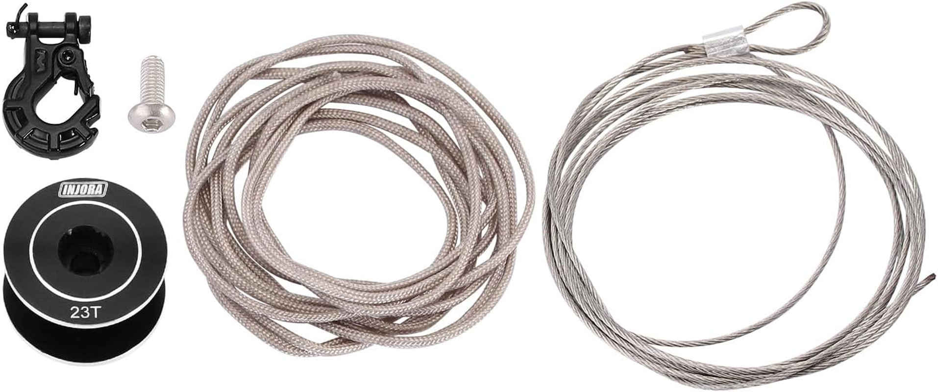 INJORA 35KG Digital Winch Servo with Winch Spool Kit for SCX10 PRO, Waterproof 360 Rotation 25T image number 1