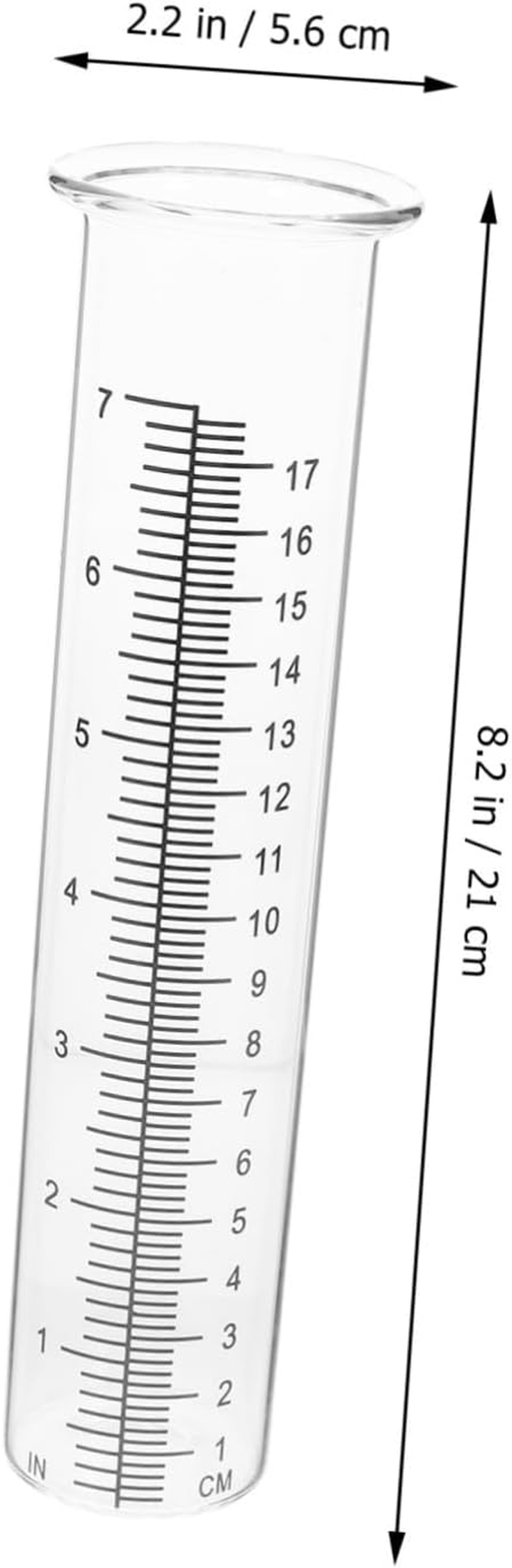 HANABASS Rain Gauge Test Tube Replacement High Borosilicate Glass Rain Gauge Tube for Outdoor Garden Lawn Water Measurement image number 2