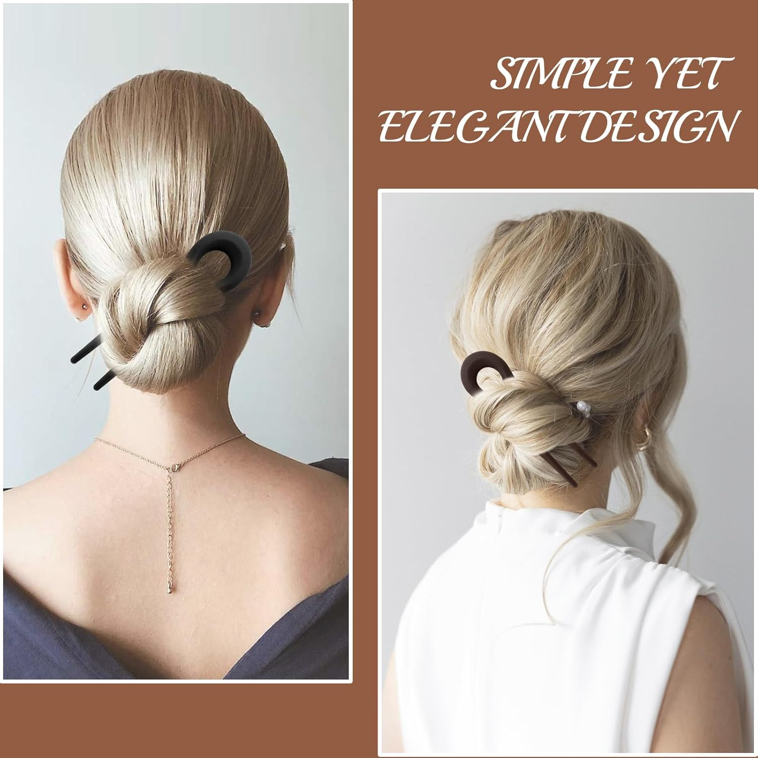 BUOKSLLY Pack of 3 U-Shaped French Hair Pin, Hair Pin, U-Shaped Hair Accessories, Women'S Hair Clips for Updos, ABS Material, Versatile, Elegant Hair Accessories image number 1