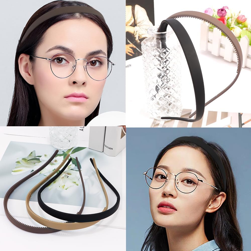 Trendy No Headache Head Bands, 3Pcs No Pressure Sunglass Headbands, Flex No Pressure Headbands for Women with Glasses image number 5