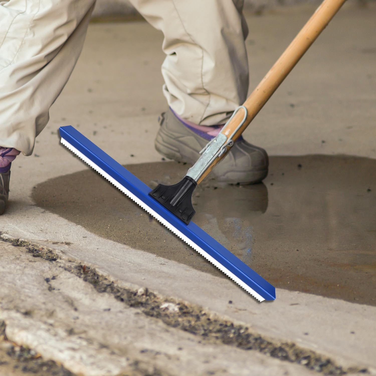 50Cm/19.7In Epoxy Squeegee, 0.41Cm/0.16In Notched Teeth Squeegee Professional Self-Leveling Cement Urethane Epoxy Floor Spreader Tool for Garage Driveway and Wall image number 5