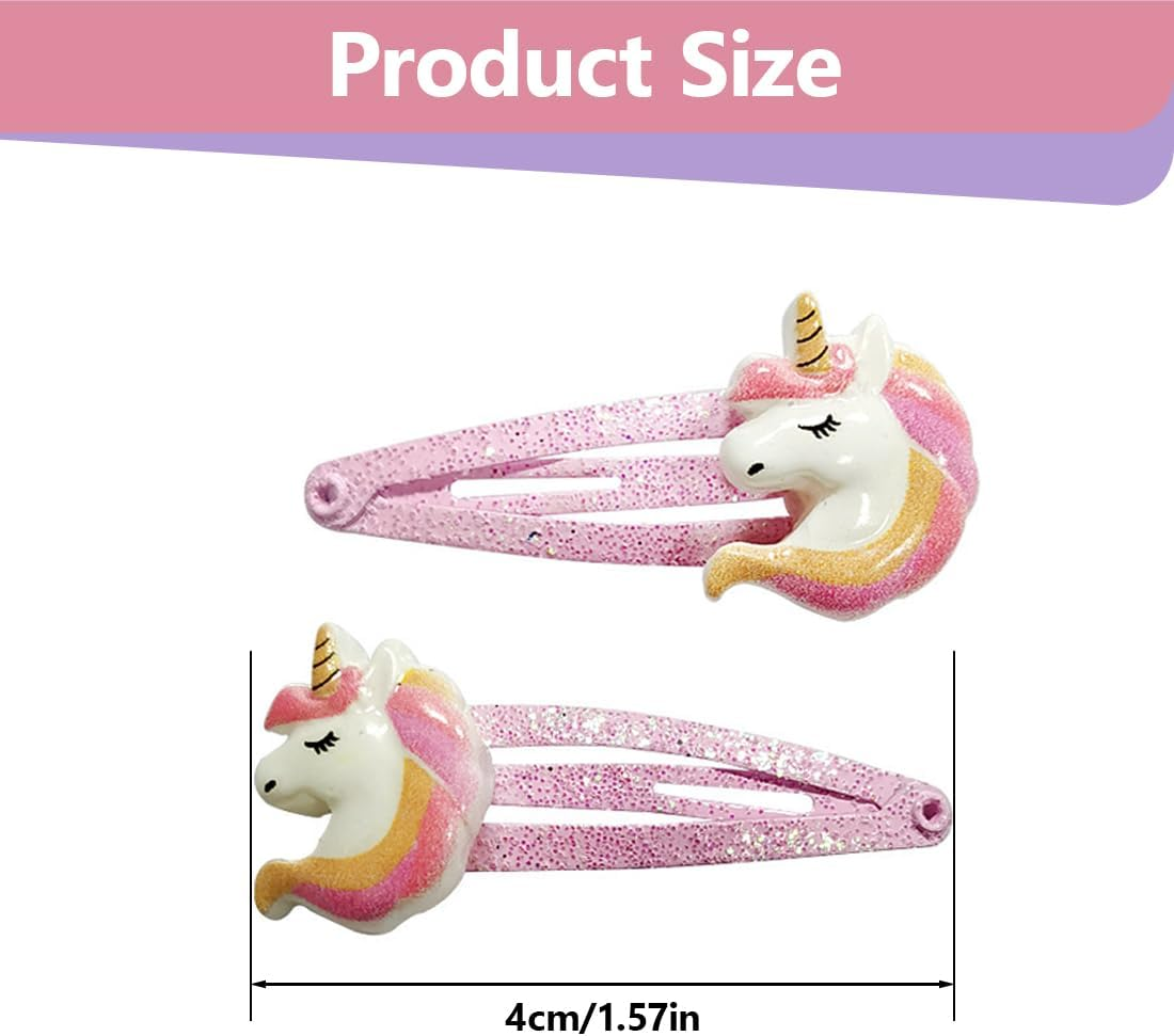 ZORVYN 6 Pairs Children'S Glitter Hair Clips Girls Clips for Girls Children