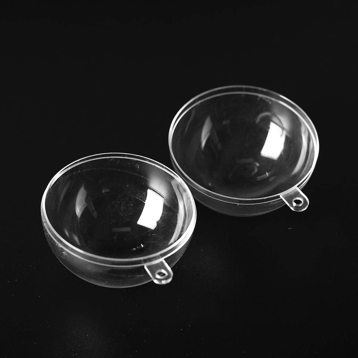 DIY Clear Plastic Bath Bomb Mold with Christmas Ball Decorations 4/5/6/7/8M, (Color : 5Cm)