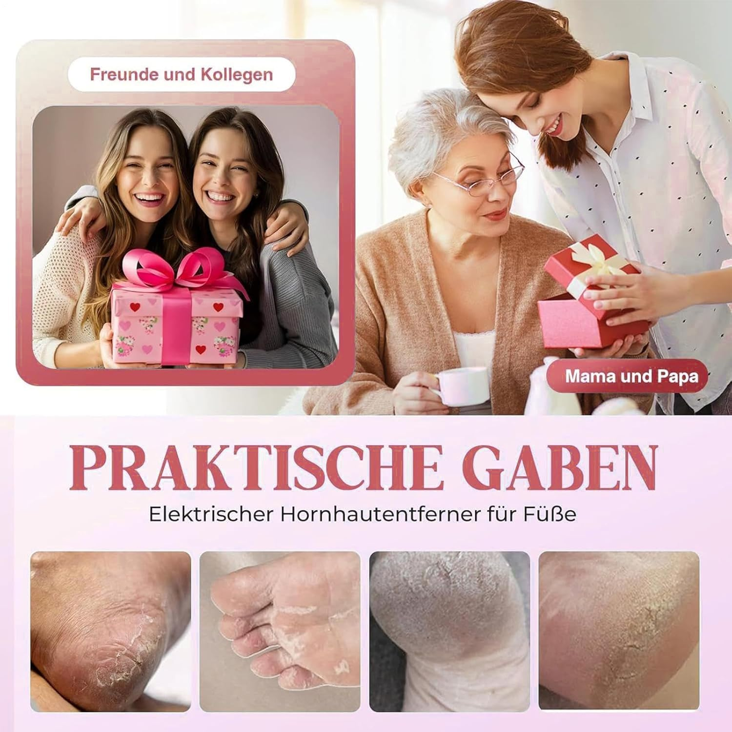 Electric Foot Callus Remover,Callus Remover Electric Pedicure Tools for Feet | Electronic File Scrubber Pedicure Kit for Cracked Hard Dead Skin Peeling Heel Care - White image number 6