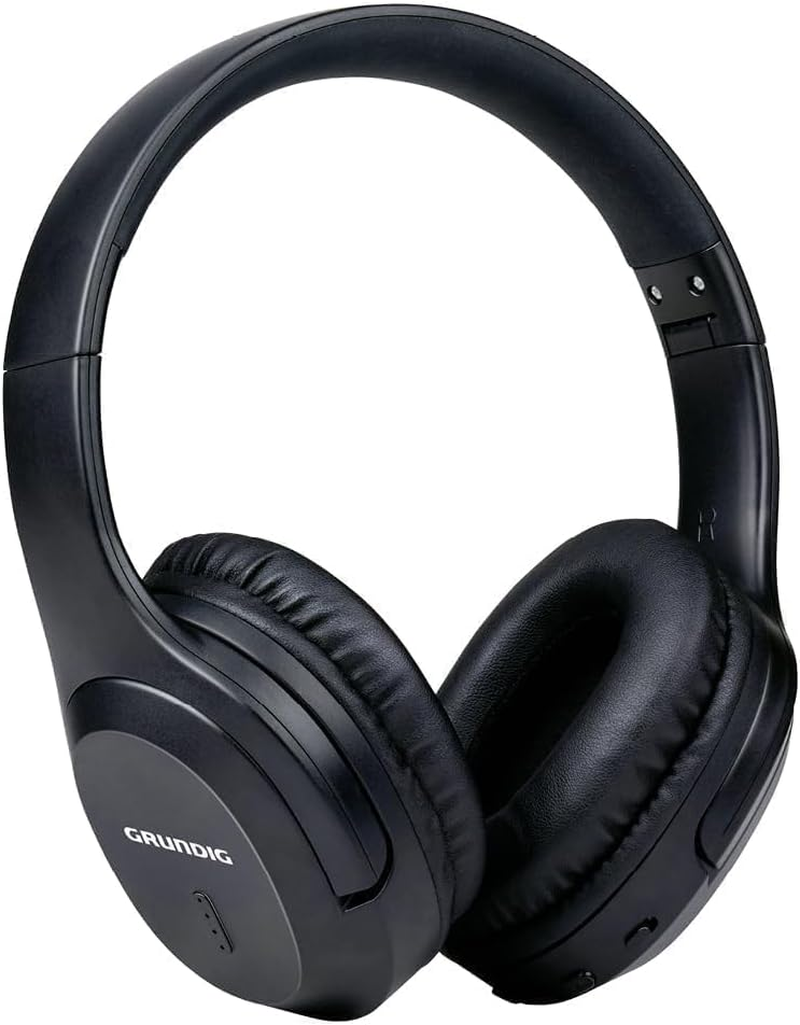 Grundig Bluetooth Over-Ear Headphones - Wireless with 10M Range, 40 Hours Playtime, Noise Cancelling, Includes 3.5Mm Audio Cable and USB-C Charging Cable - Black image number 3