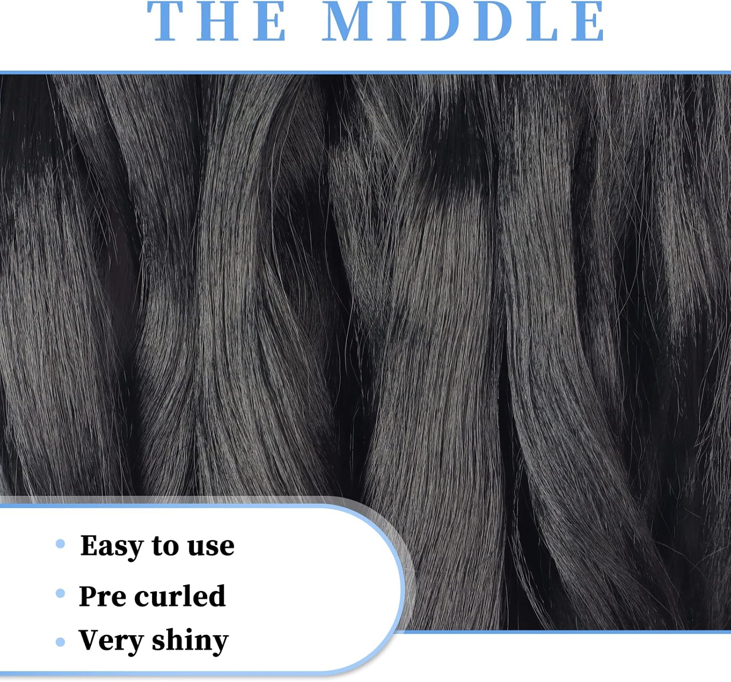 French Curly Braiding Hair for Box Braids 8 Paquets 22 Pouces Tresses French Curl Vague L&acirc;che Crochet Tresses Deep Wave Braiding Hair Crochet Braids Spanish Curly Hair Extensions - 1B image number 3