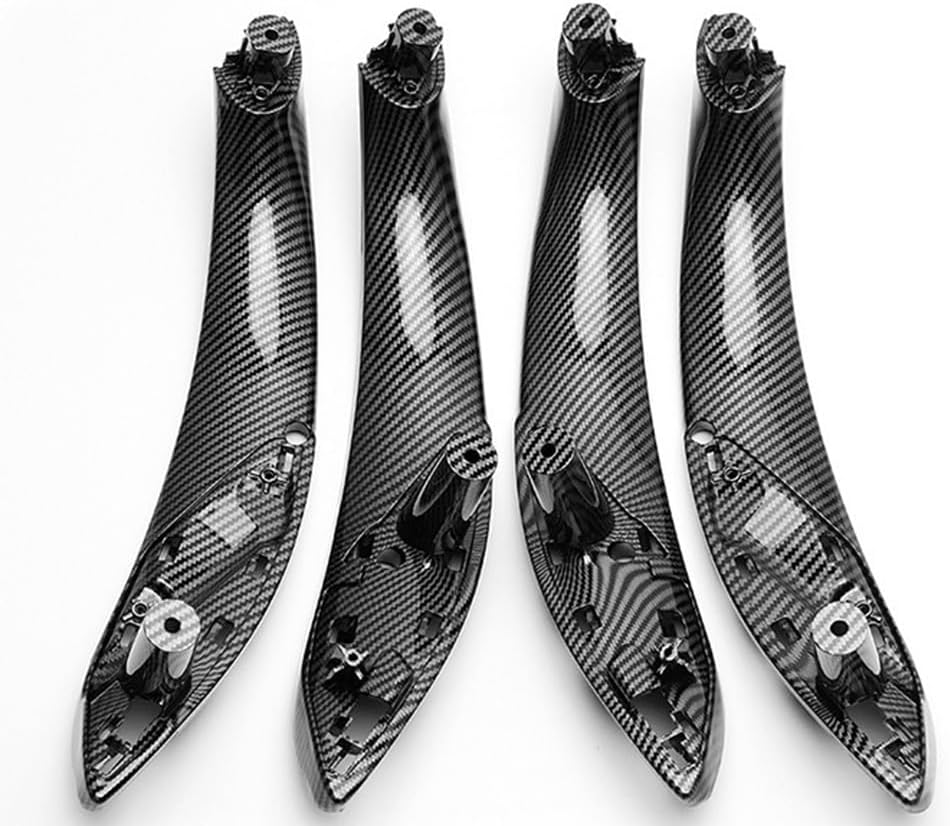4PCS Front Rear Left Right Side Inner Door Handles Fit for BMW M4 F30 F31 F32 F33 F34 F35 F36 F80 F82 F83 2012-2018 Replace# 51427281465 51427281466 51417279311 51417279312 (Carbon Fiber) - Carbon Fiber image number 3