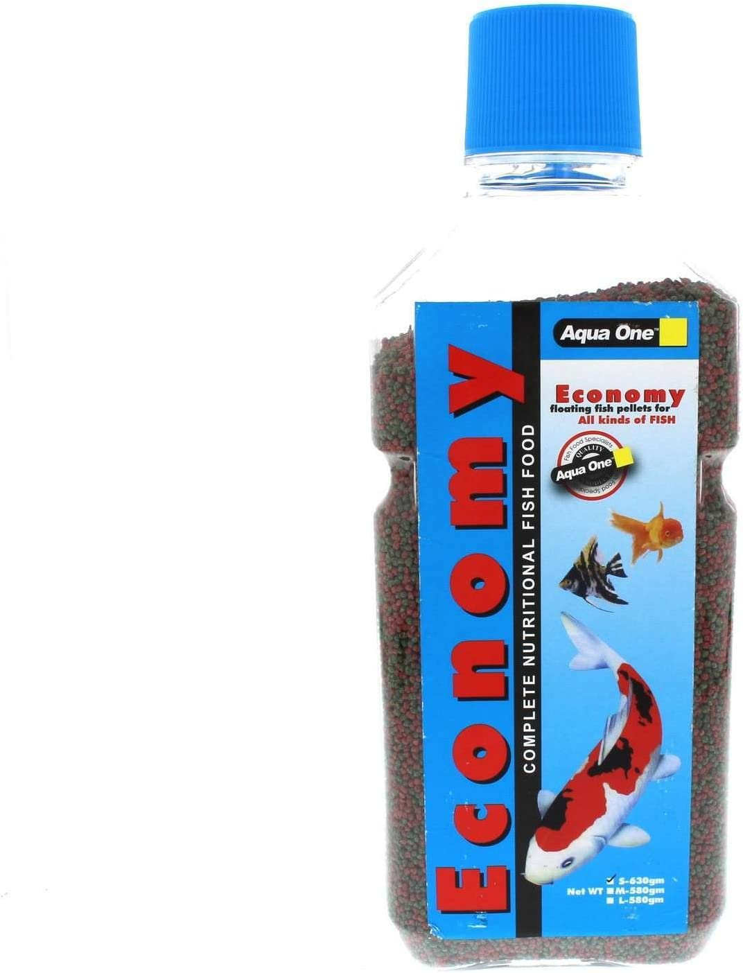 Economy Pellet 1Mm Fish Food 630G Bottle 11591 Fish Tank Aquarium Aqua One image number 2