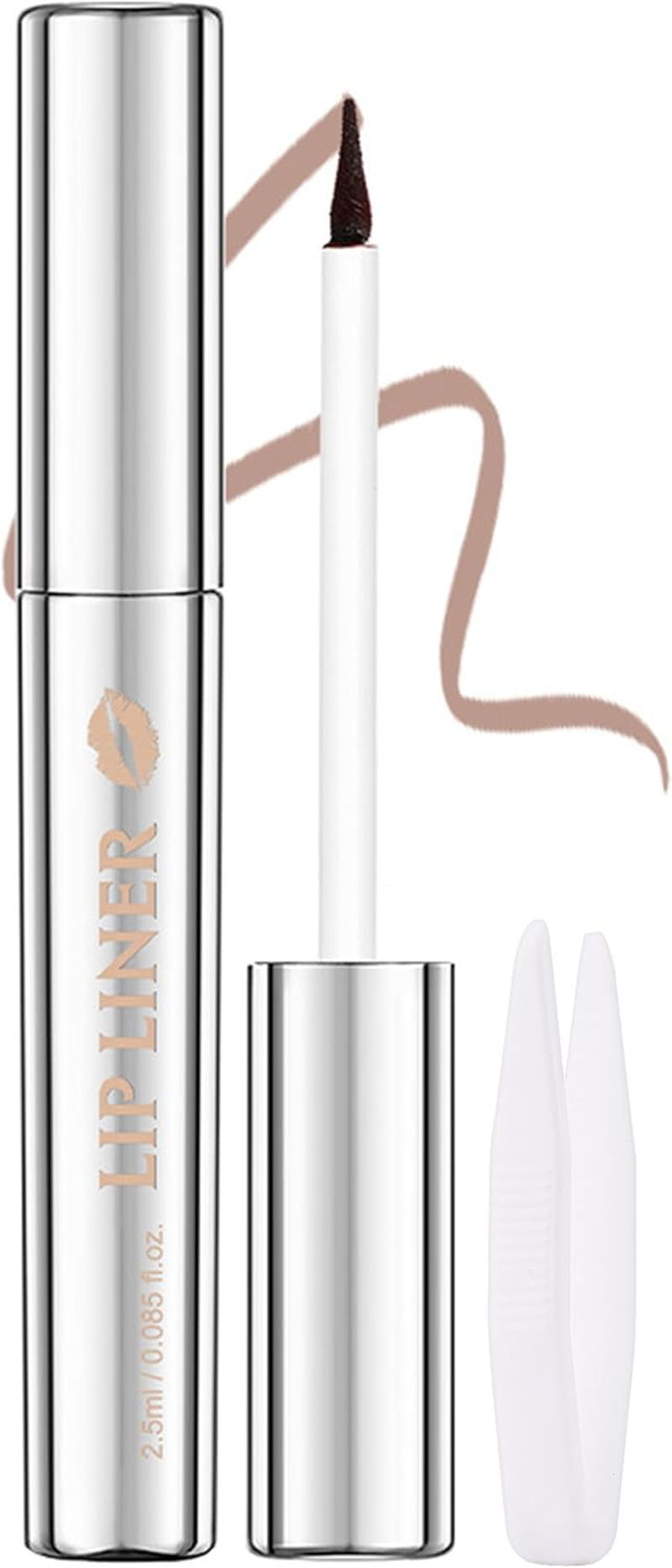 Erinde Peel off Lip Liner Stain with Tweezer, Long Lasting Lip Liner Peel Off, Waterproof Matte Finish Lipliner Tint for Women & Girls, Transfer Proof, Highly Pigmented Lipliners Makeup #2
