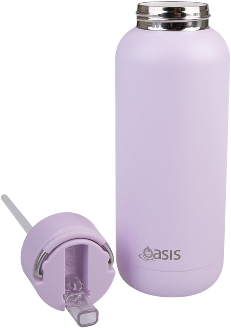 Oasis Ceramic Lined Stainless Steel Triple Wall Insulated 'Moda' Drink Bottle 1L - Orchid image number 1