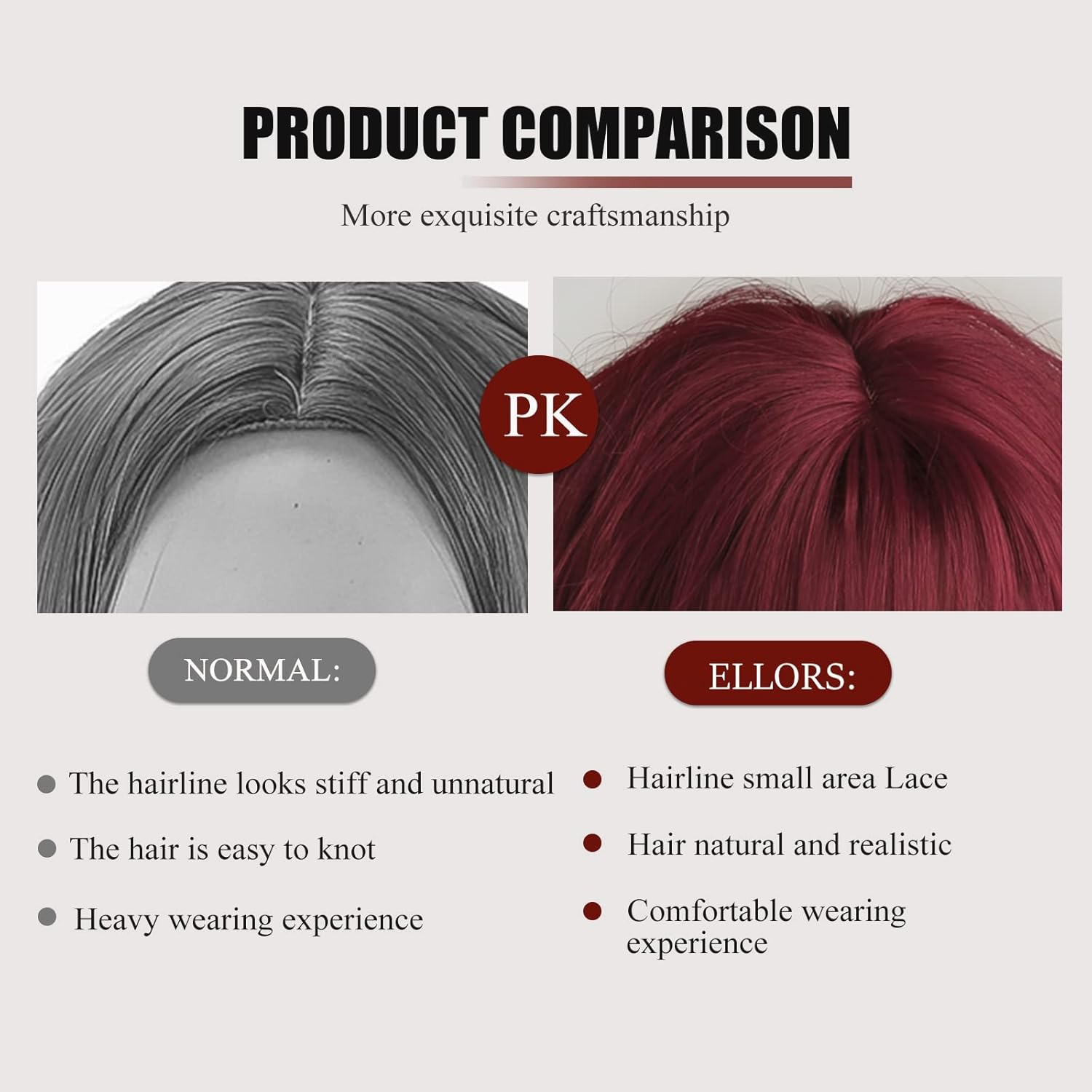 Red Bob Wig with Fringe, Short Curly Women'S Lolita Wigs, Synthetic Wig for Women, Daily Life, Anime Cosplay Costume, Party, Halloween, Carnival, 35 Cm image number 1