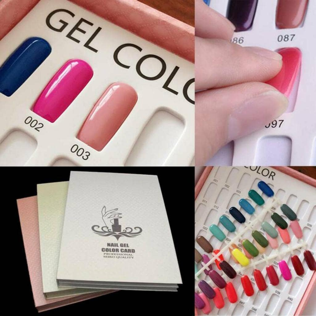 Salon Nail Art Display Book 120 Colors Tip Gel Polish Chart Book Pink image number 6