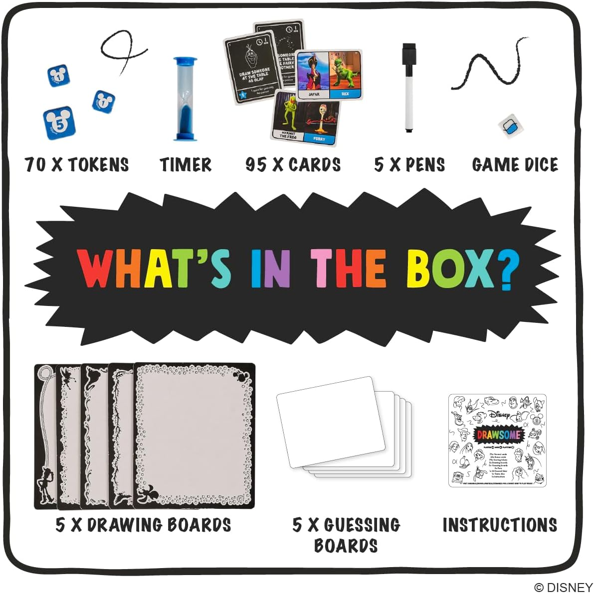 Ridley'S Disney Drawsome: Draw Game - 3 to 10 Players, Ages 6+ image number 3