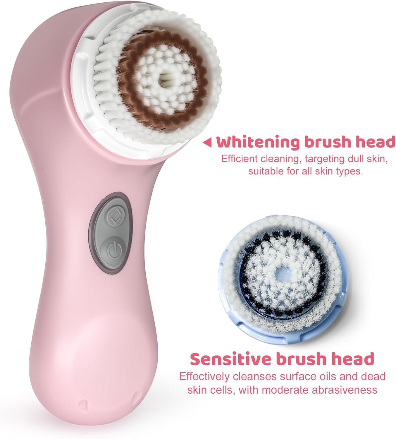 Clarisonic Mia 2 Electric Face Cleansing Brush with 2 Brush Heads, Sonic Facial Brush for Deep Cleaning & Exfoliation, Waterproof Rechargeable (Pink) image number 1