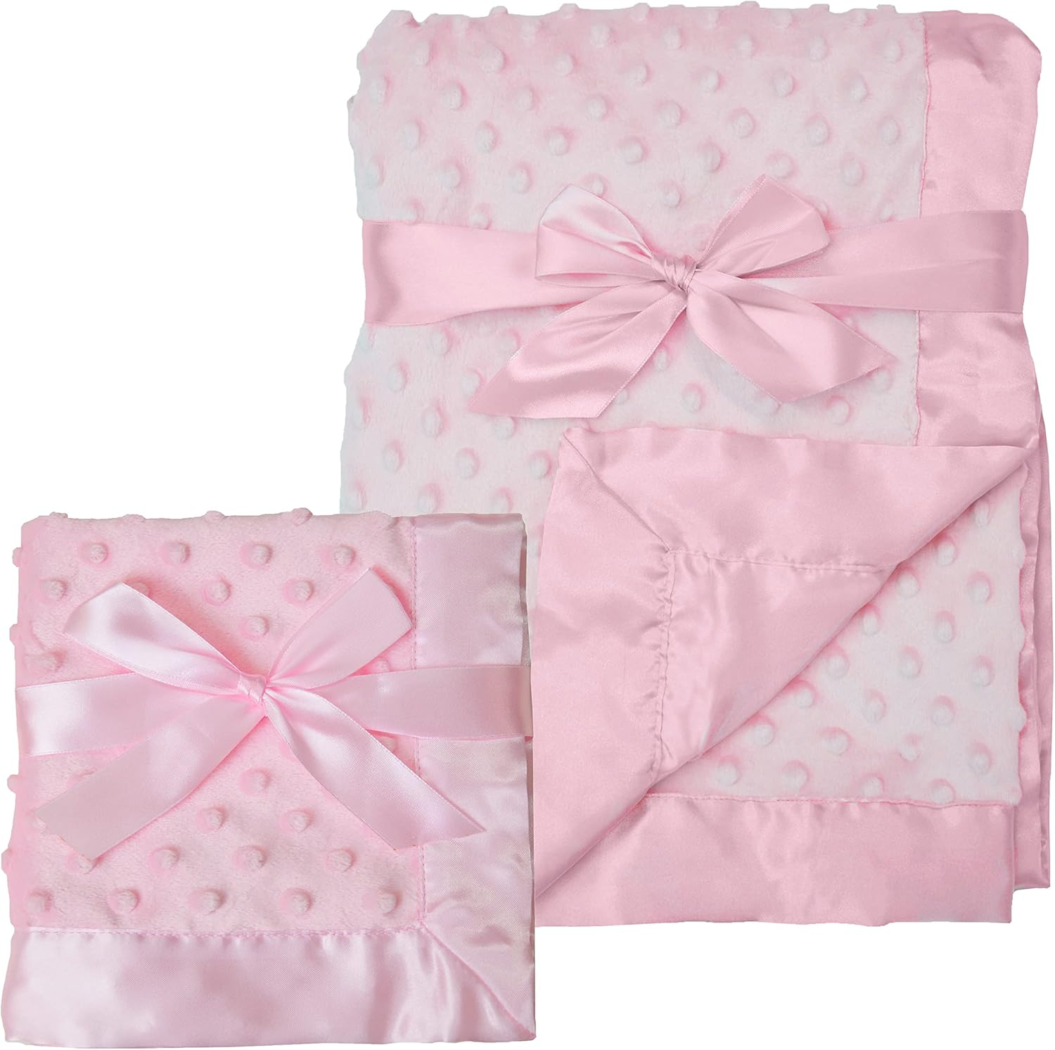 American Baby Company Heavenly Soft Chenille Blanket Set, Pink, for Girls image number 4