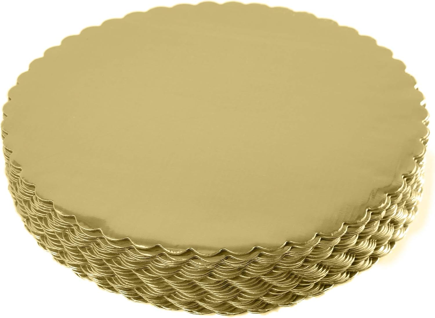 30-Pack Cake Board Rounds, Circle Cardboard Base Boards, 8, 10 and 12-Inch. Perfect for Cake Decorating, 10 of Each Size (Gold, 30)