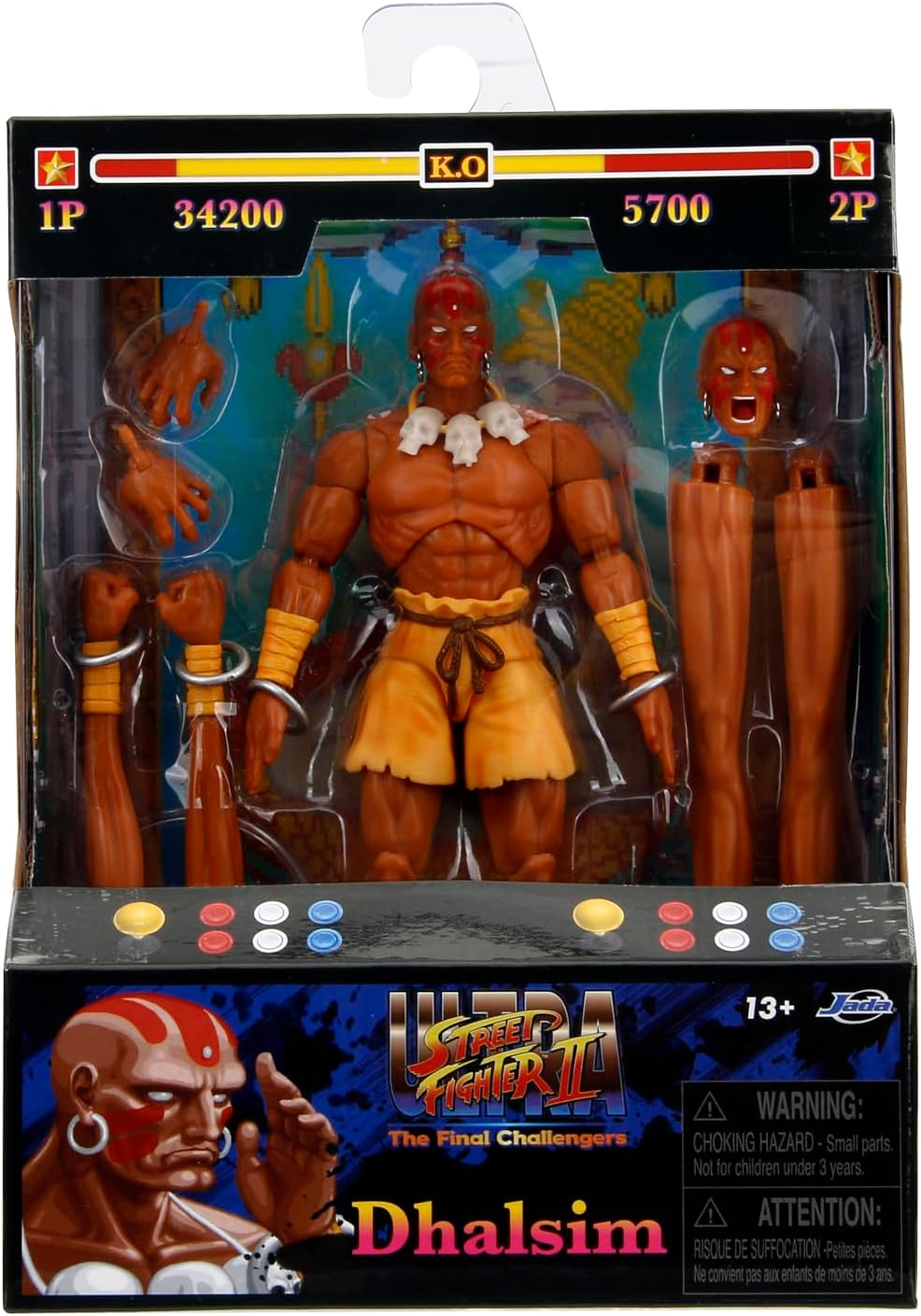 Jada Toys Street Fighter Dhalsim Action Figure 6-Inch Size image number 5