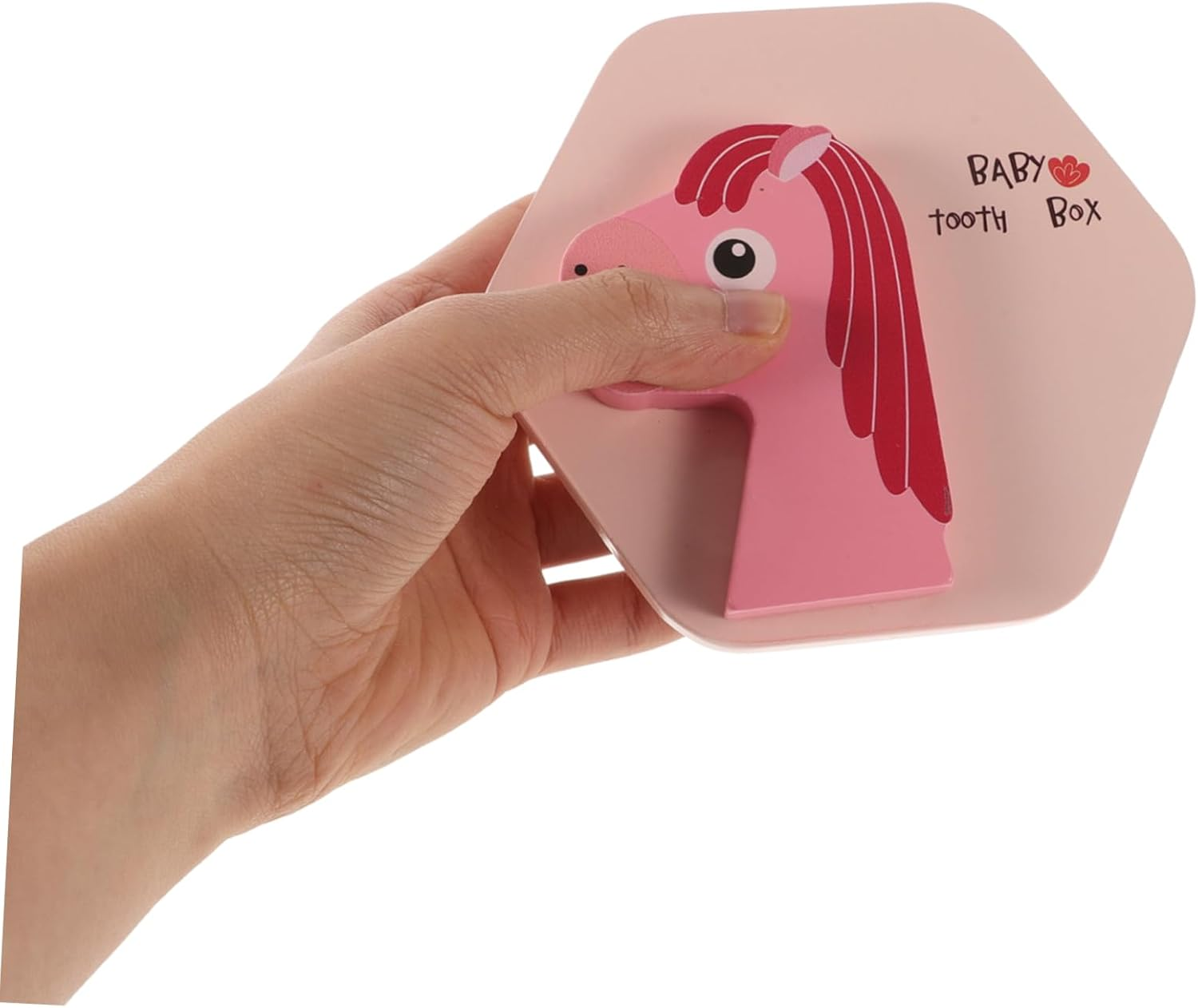 Tooth Memorial Box Wooden First Tooth and Curl Keepsake Box for Girls Boys Shower Birthday image number 1