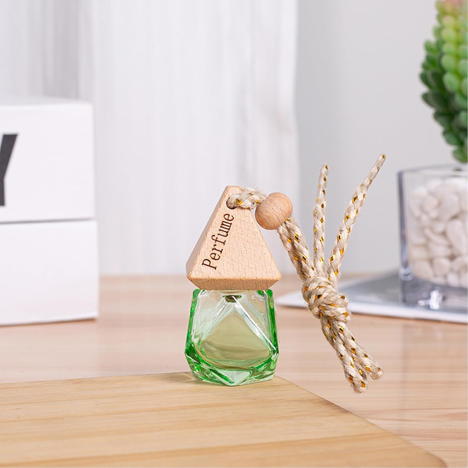Manwetye 6 PCS Car Hanging Diffuser Bottle - 8Ml Empty Perfume Pendant for Essential Oil Aromatherapy Storage | Refillable Home & Car Air Freshener Vials(Assorted Colors) image number 6