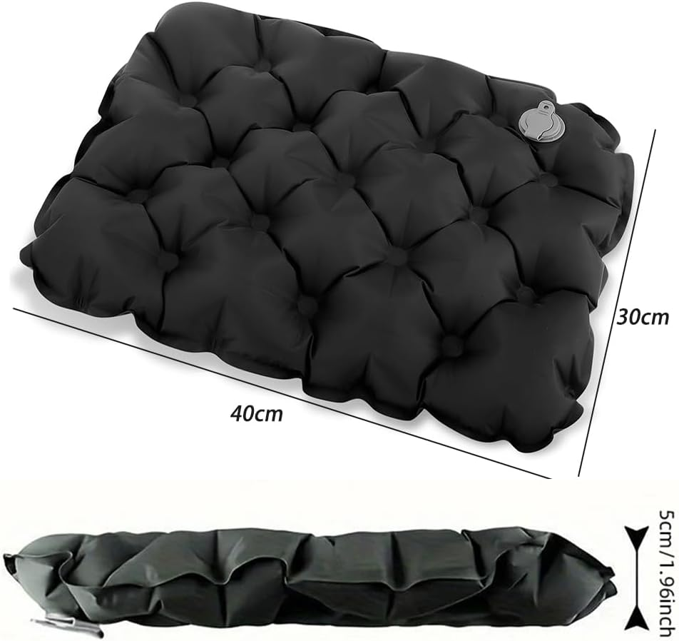 Inflatable Seat Cushion for Sore Prevention, Travel Seat Cushion with Waterproof, Portable Mat to Sit on for Camping Walking Hiking Travel Fishing,Pressure Relief Cushion Indoor Outdoor image number 4