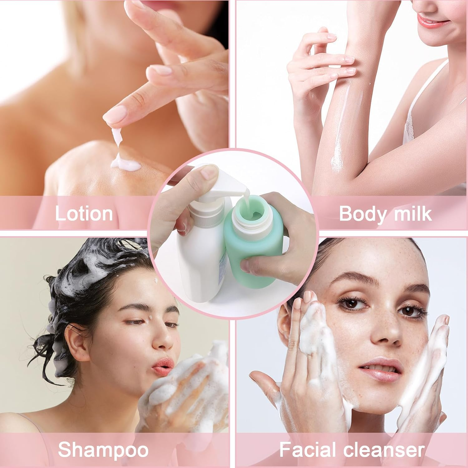 Silicone Travel Bottles 3Pcs Leak Proof Silicone Squeezable Containers for Toiletries, 200Ml Portable Travel Bottles Set for Traveling, BPA Free, Refillable, for Lotion Liquid, Shampoo, Conditioner image number 6