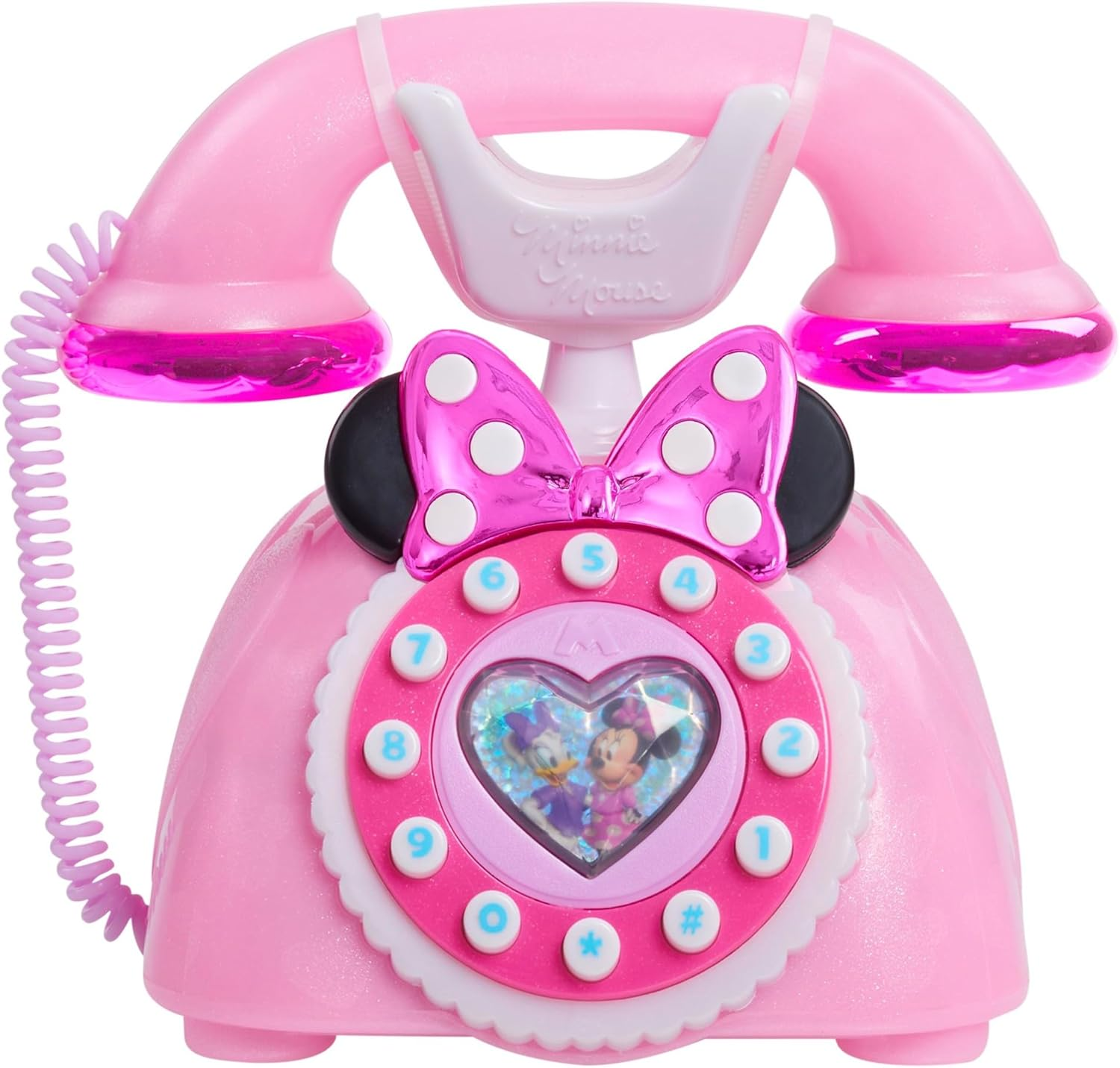 Disney Junior Minnie Mouse Ring Me Rotary Phone with Lights and Sounds, Pink, Kids Toys for Ages 3 up by Just Play image number 3