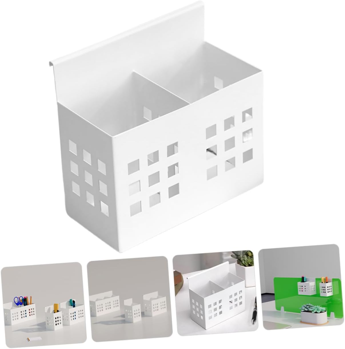 AUTSUPPL Hanging Pen Holder for Desk Storage Organizer for Cubicles Space-Saving Office Accessory for Writing Tools Double image number 1