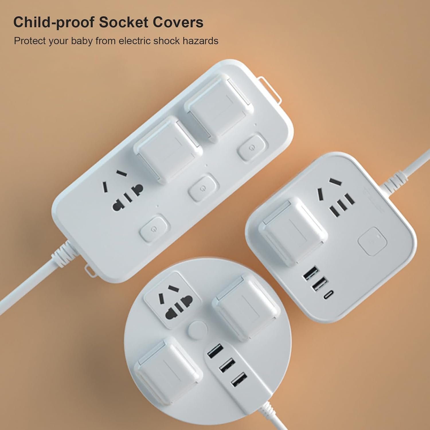 Chucai Outlet Covers 10-Pack, Baby Proofing Outlet Plug Covers AU 3-Prong, Socket Protector Cap to Prevent Your Child from Power Shock Hazard image number 6