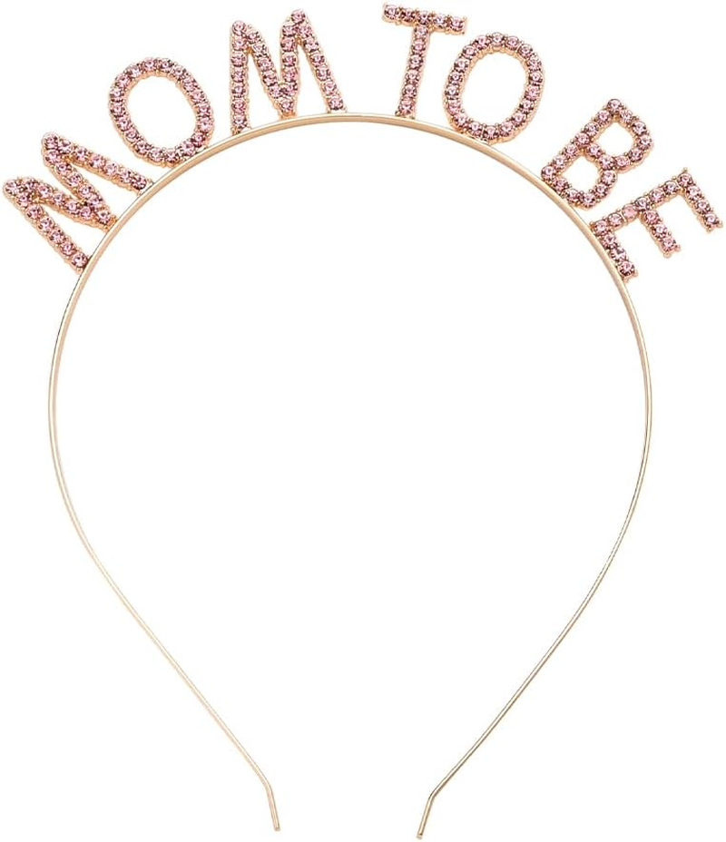 Rhinestone Headband Mom to Be Crown for Baby Shower Mommy to Be Gifts for 1St Time Mom Pregnancy Gifts for Women Mom to Be Gifts for Mothers Day Birthday Gifts for Best Friend Wife Mom to Be Crown image number 2