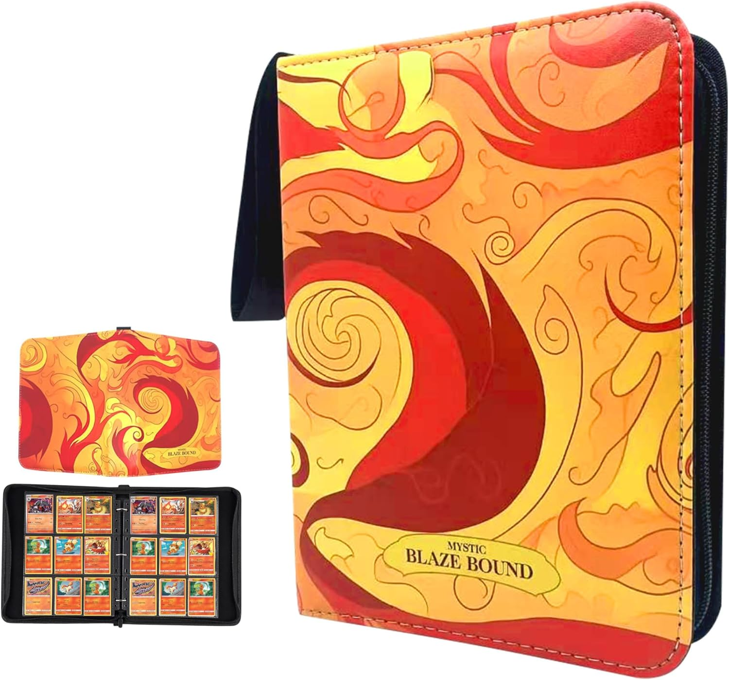 Trading Card Binder 900 Pockets 9-Pocket for TCG, Sports, Yu-Gi-Oh, Magic the Gathering Cards, Portable and Durable Card Collector Storage (9-Pocket) image number 1