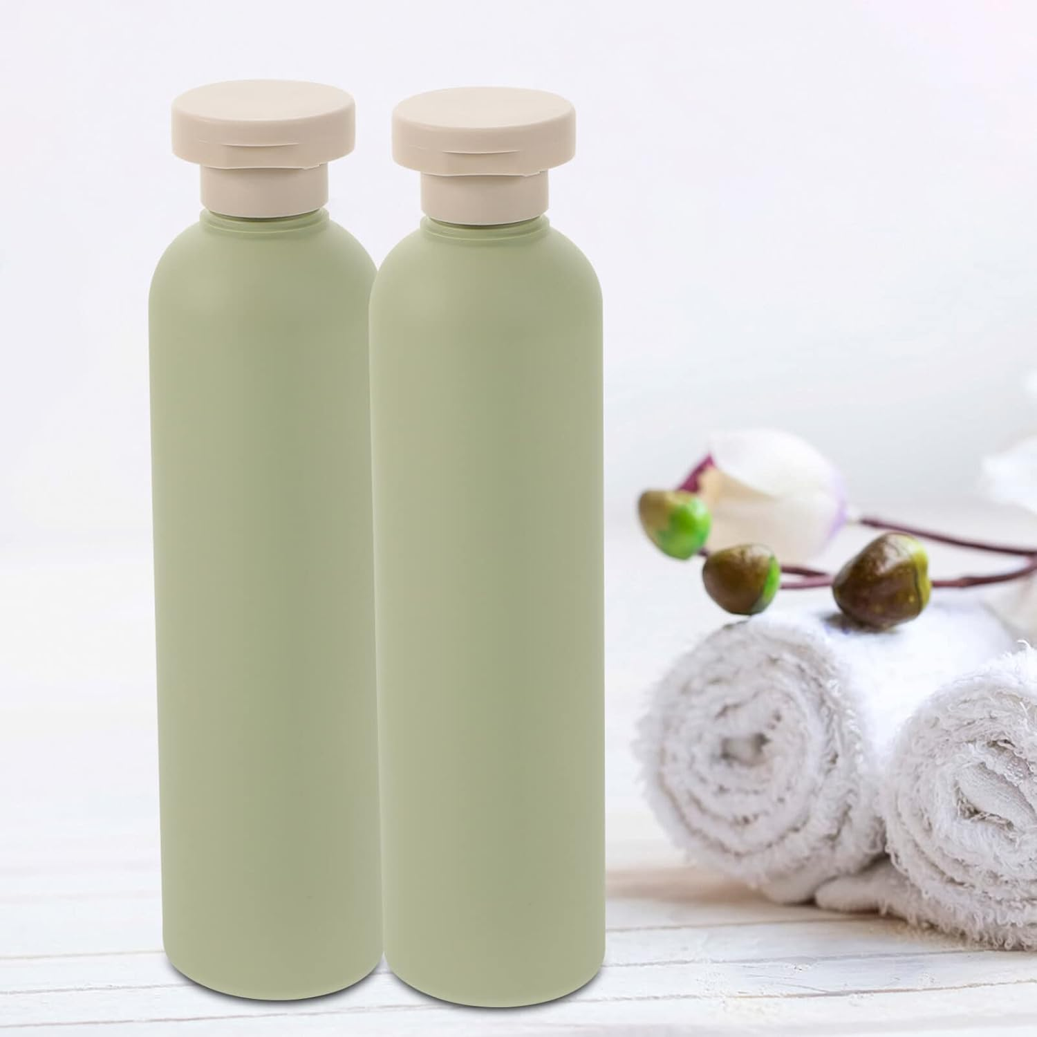 STOBAZA 5Pcs Plastic Refillable Travel Bottles Flip Cap for Conditioner and Shampoo Empty Squeeze Bottle for Lotion image number 2