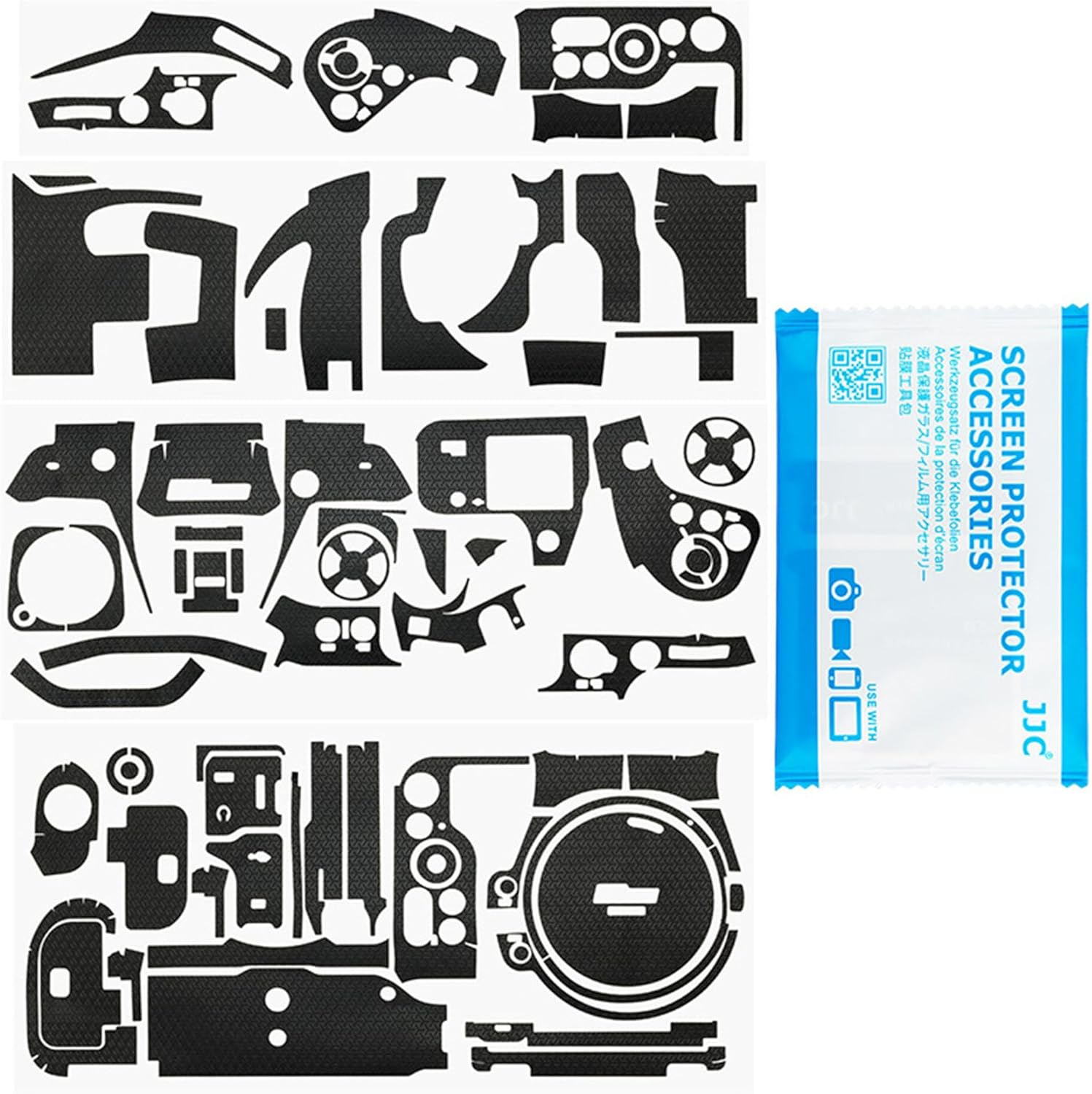 JJC Anti-Scratch Camera Body Skin Sticker Protector Cover Film for Sony A6700 Camera, 3M Skin Sticker/Woven Black - Carbon Fiber Black image number 2