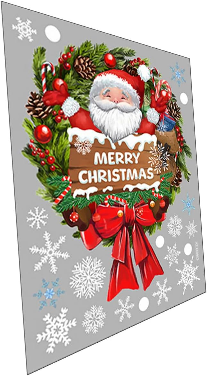 Christmas Window Decals Xmas Window Clings Xmas Wall Decals PVC Window Decals image number 4