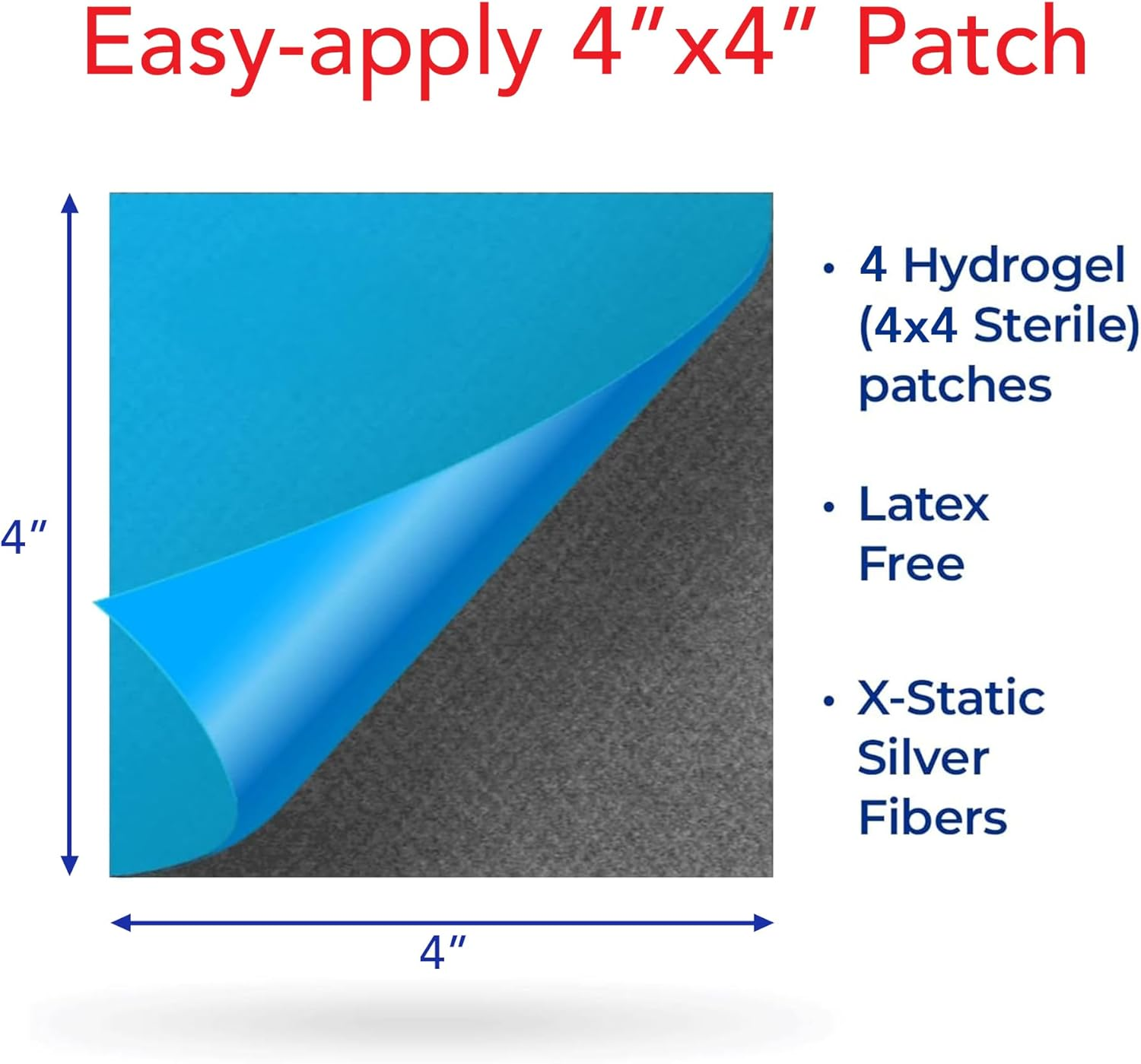 Silverseal Burn and Wound Dressing | Hydrogel Pads with X-Static Silver | Soothing, Moist & Protective | Burns, Cuts & Wounds | 4 Sterile Dressings image number 5