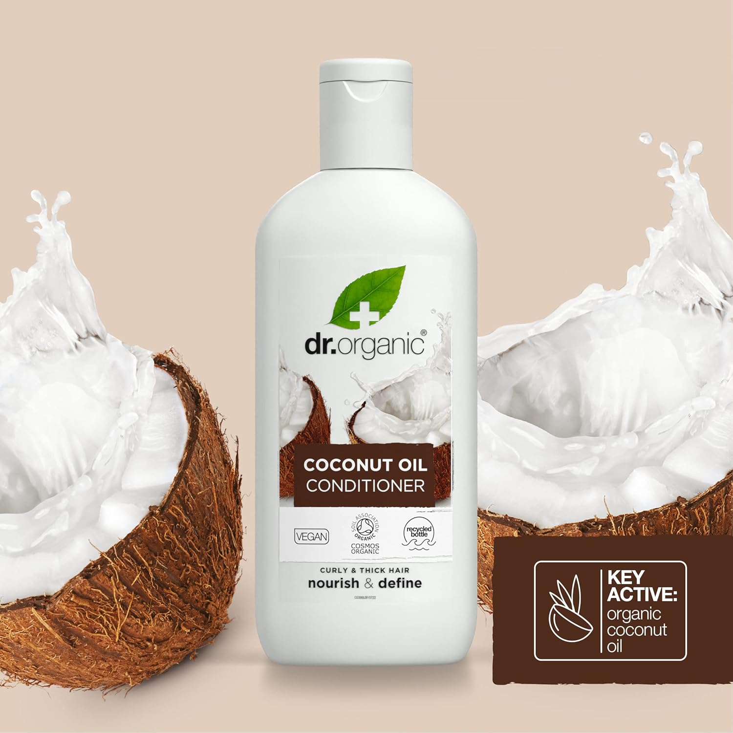 Dr Organic Coconut Oil Conditioner, Hydrating, Normal & Dry Hair, Mens, Womens, Natural, Vegan, Cruelty-Free, Paraben & Sls-Free, Organic, 265Ml, Packaging May Vary image number 2