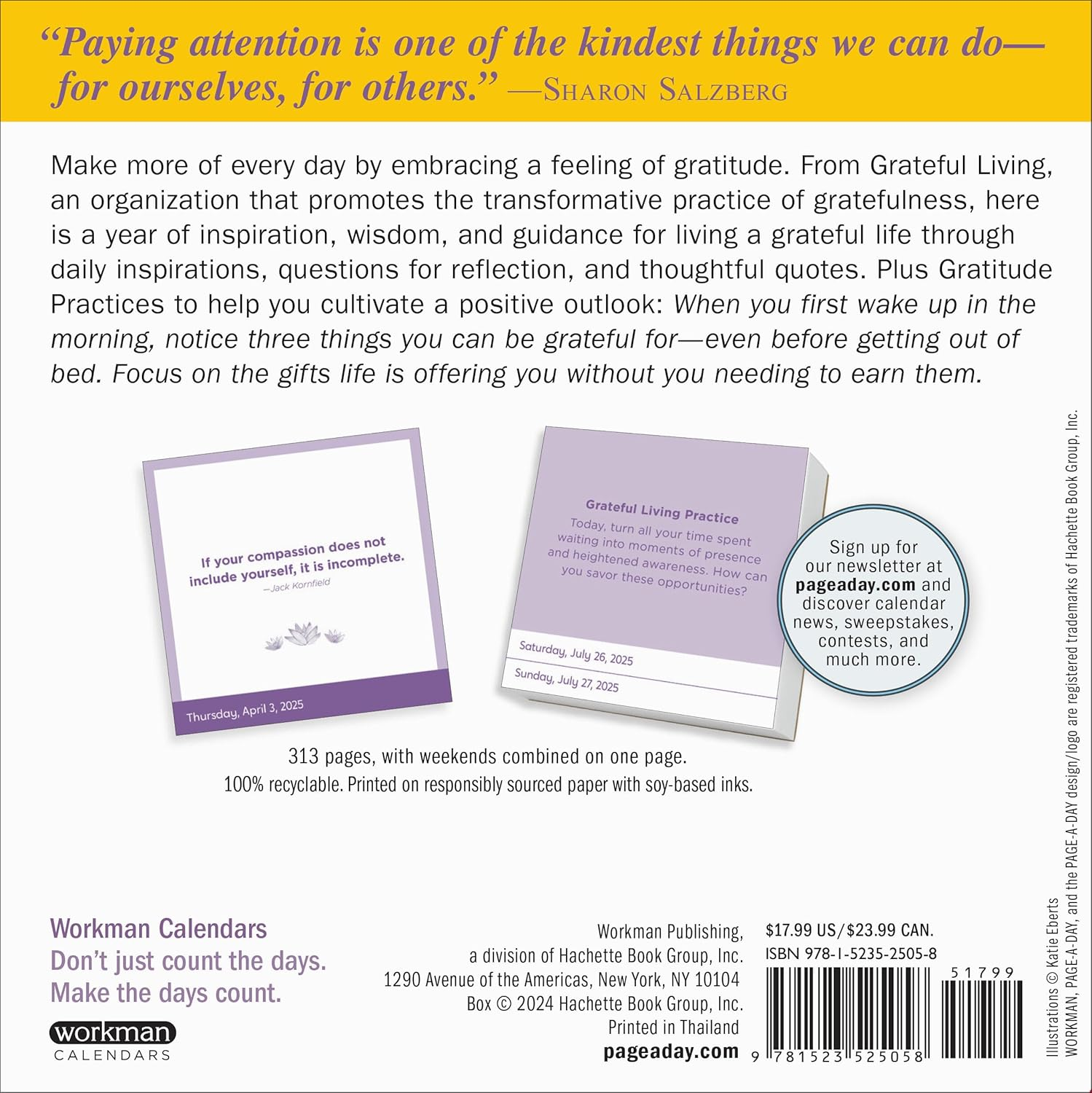 A Year of Gratitude Page-A-Day Calendar 2025 image number 1