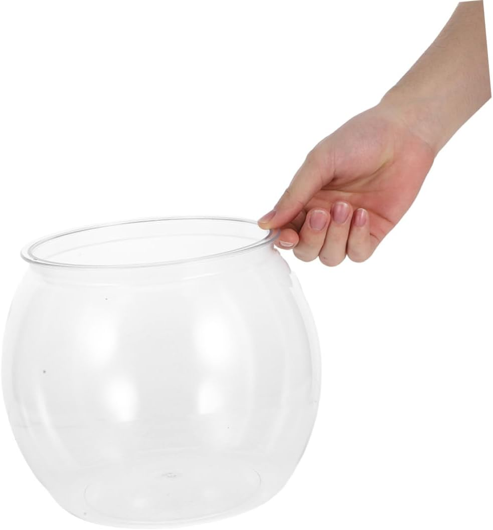 Abaodam Compact Transparent Desktop Aquarium Tank for Goldfish and Small Turtles Break Resistant Plastic Fish Bowl with Clear View for Office and Home Use Multi Function Small Aquatic Pet image number 3