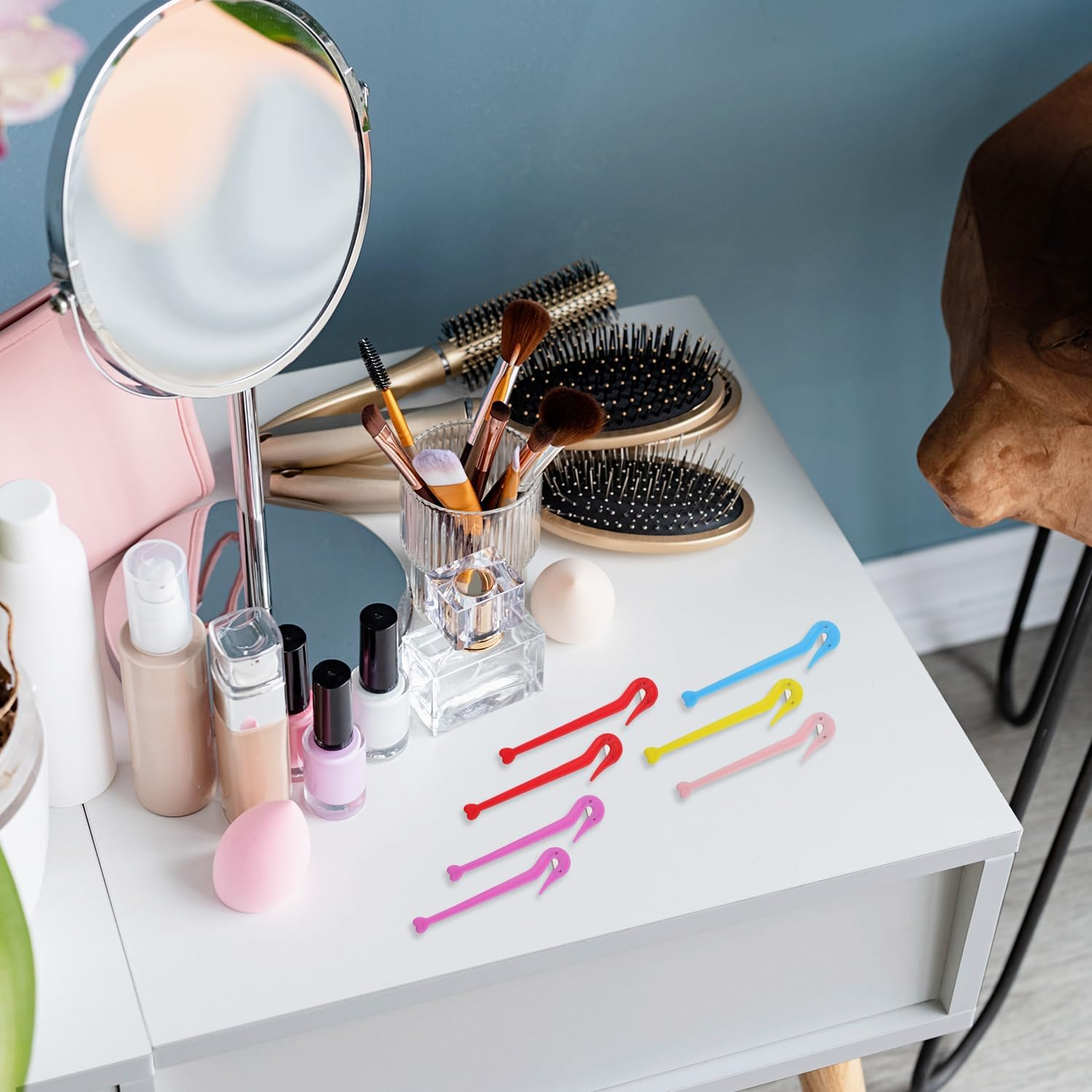 7-Piece Cutting Tool for Elastic Hair Bands, Hair Scrunchie Remover, Free Tool for Removing Ponytails, Pony Pick for Toddlers, for Cutting Pony Rubber Hair image number 4