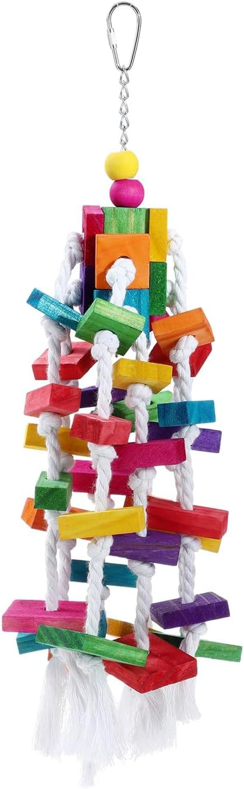 Paws & Claws Parrot Wood + Rope Toy, Large, 40 X 15 Cm Size image number 3