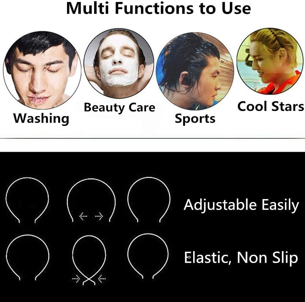 VAKRATUNDA KITCHENWARES Metal Hair Band for Men Metal Headbands for Women Mens Headband for Long Hair Spring Wavy Headband for Men or Women image number 2