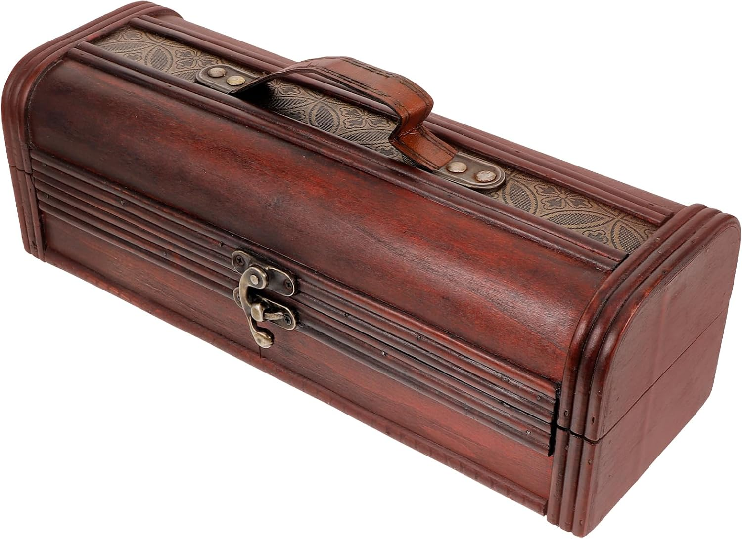 Healeved Wooden Wine Box Vintage Style Wine Carrier Box for and Beer Bottles Portable Packing Case for Birthdays Weddings and Special Events 13.4X4.7X4.2 Inches