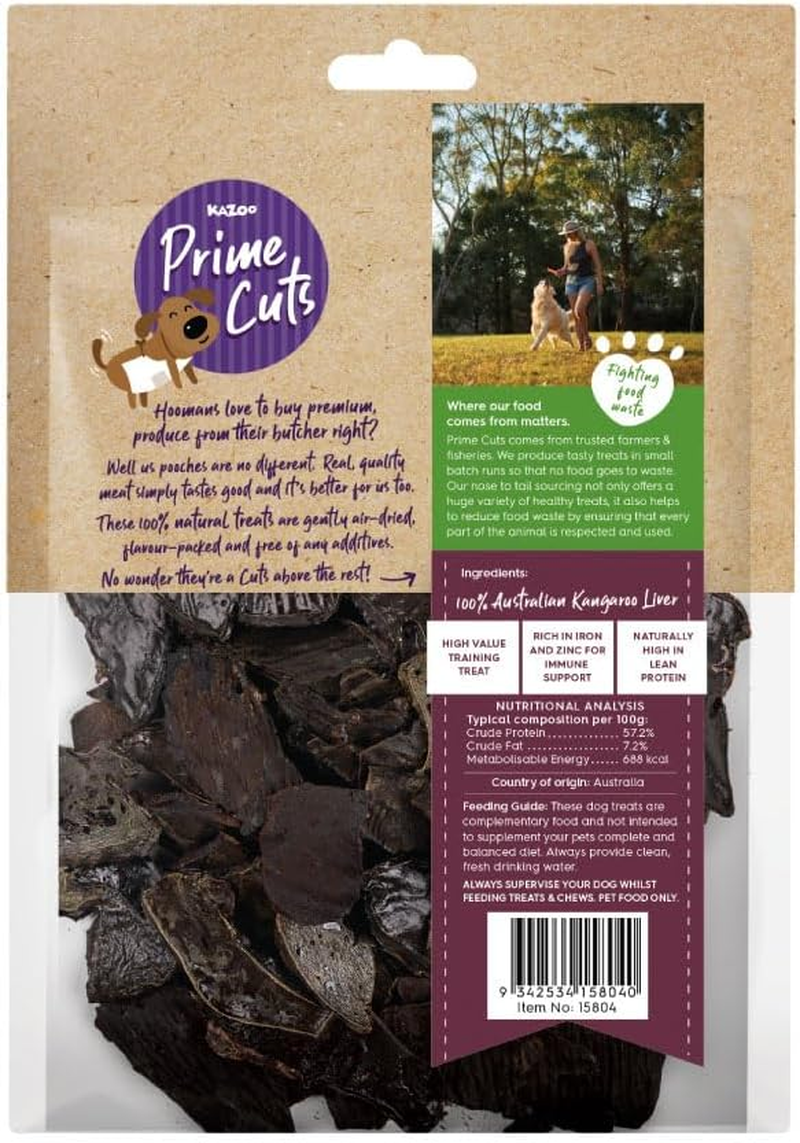 Kazoo Prime Cuts Kangaroo Liver Chips - 100G