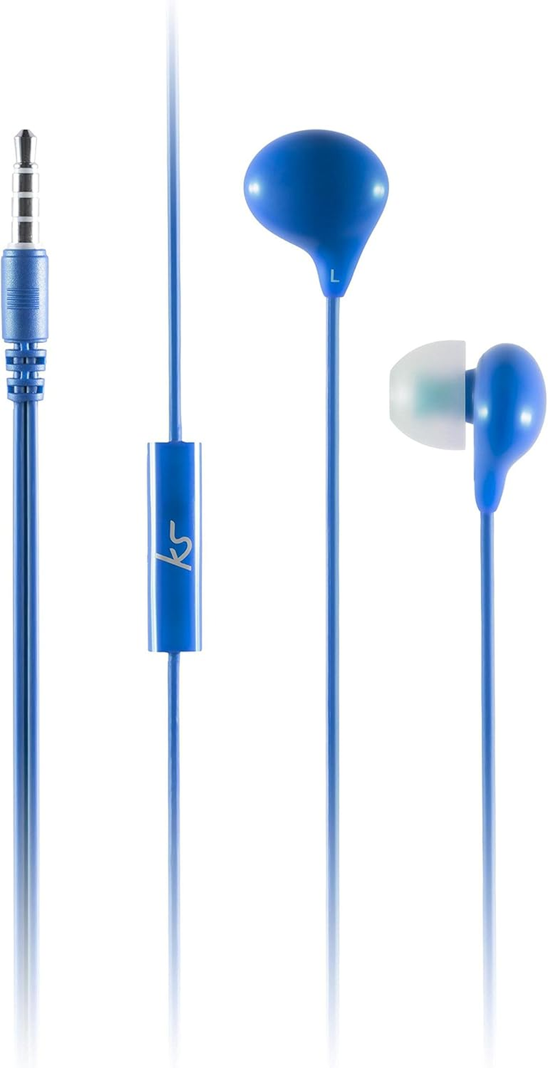 Kitsound Kit Sound Dublin Earbuds with Carrying Pouch, Blue KSDBLNBL image number 2