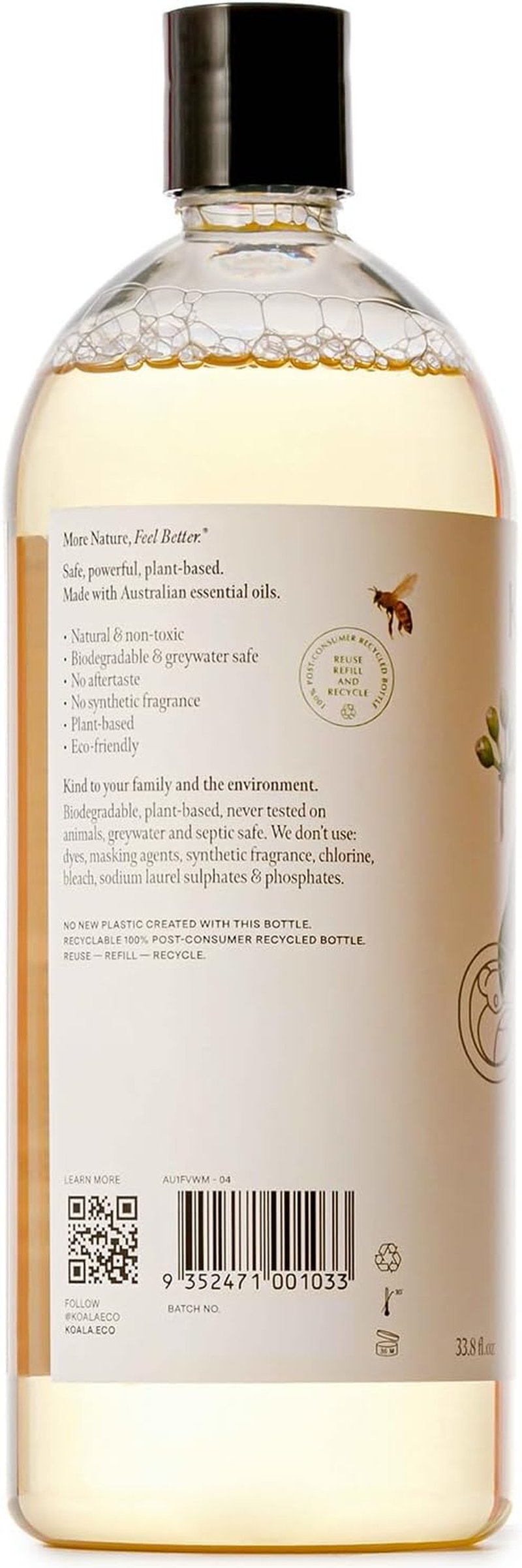 Koala Eco Natural Fruit & Vegetable Wash with Mandarin Essential Oil - Refill - 1000Ml image number 2